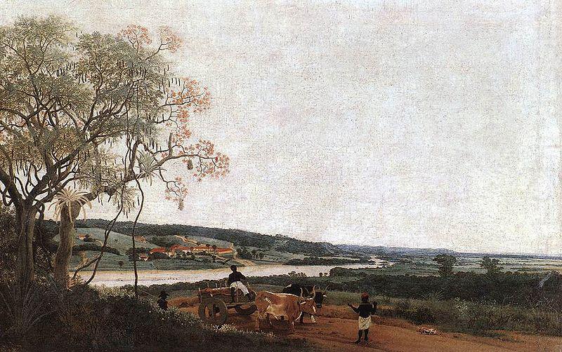 Frans Post The Ox Cart is a painting by Frans Post, oil painting picture